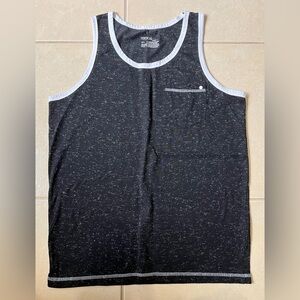 Vertical Sport Tank Top Men’s Size Large Sleeveless Pocket Cotton Black/White
